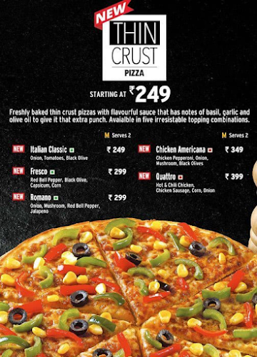 Pizza Hut menu 