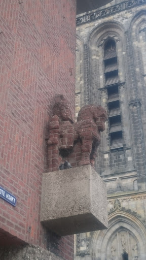 Brickstone statue of Saint Mar