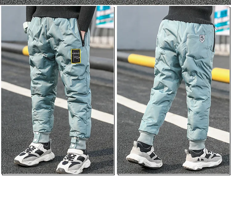 Kinderen dubbele gesp katoenen broek Jongens verdikte stof. Warme en stevige broek voor dagelijks gebruik en buitenspelen. Duurzaam en comfortabel.