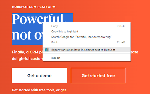 HubSpot Copy & Translation Bug Reporting