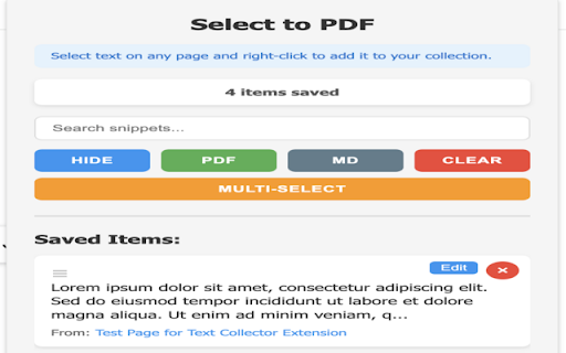 Select to PDF screenshot 2
