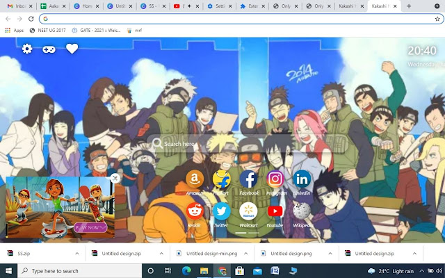 Kakashi Hatake Wallpaper New Tab Theme