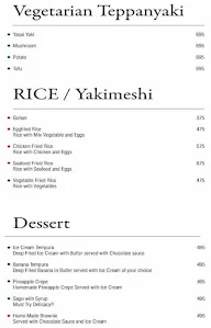 Harajuku - The O Hotel menu 2