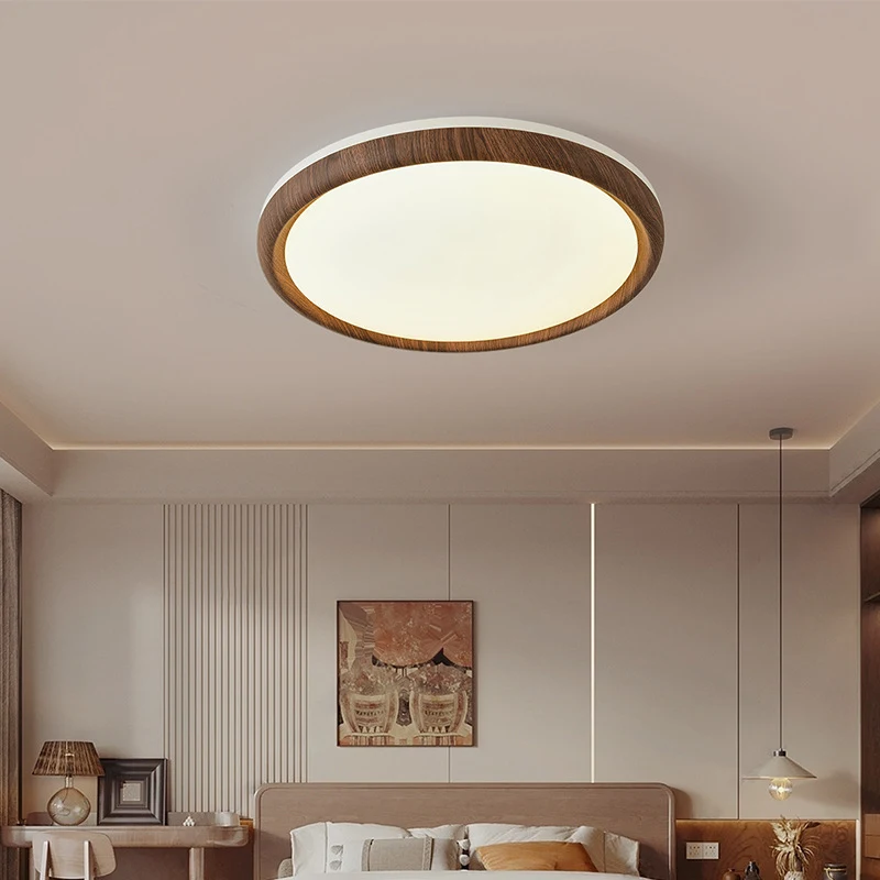 Antique Living Room Main Lamp Walnut Pattern Ceiling Lamp Elegant Ambient Lighting Creates a Warm and Inviting Atmospher