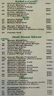 Karim's Mughlai Food menu 2