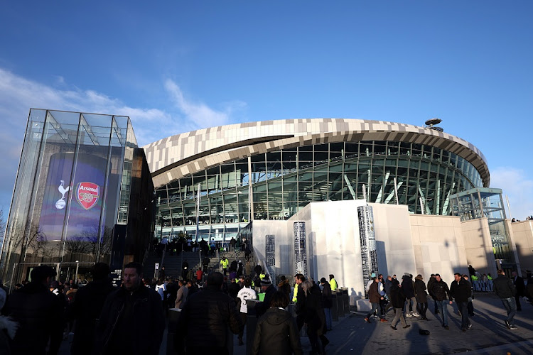 A general view outside Tottenham Hotspur Stadium in London prior to the Premier League match between Tottenham and Arsenal on January 15 2023.