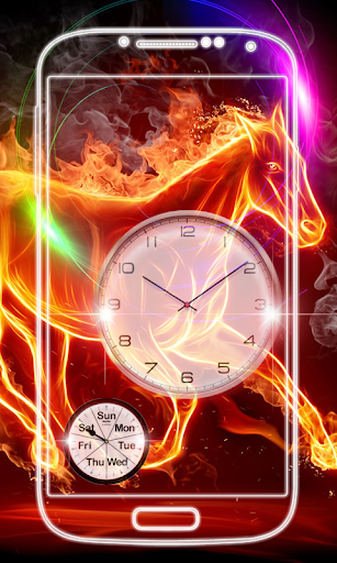 Fire Clock Live Wallpaper