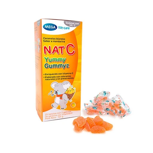 Kẹo dẻo bổ sung Vitamin C cho bé NAT C YUMMY GUMMYZ (25 gói x 2 viên)