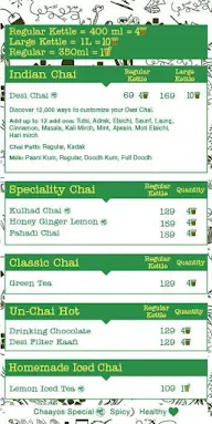 Chaayos Chai+Snacks=Relax menu 2