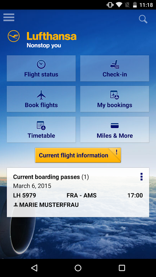 travel id lufthansa app