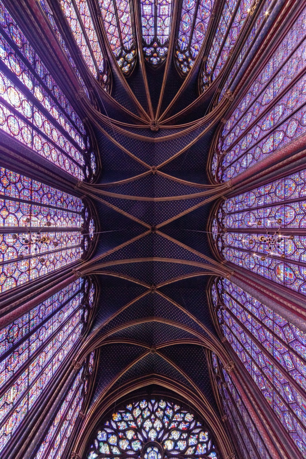 Stained glass windows from Saint Chapelle in Paris, France