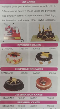 Oye Cakes menu 3