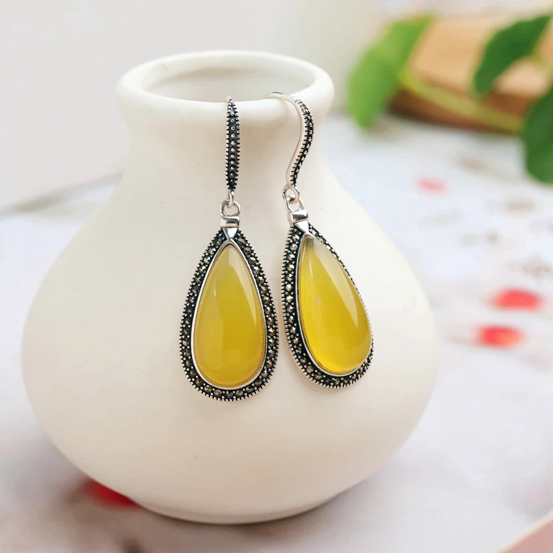 Title 2, Pendientes de plata tailandesa S925 con forma d...