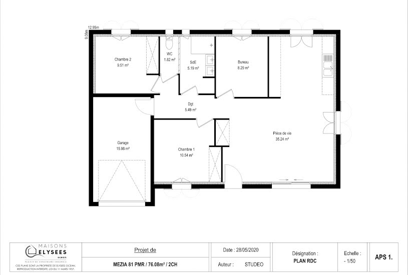  Vente Terrain + Maison - Terrain : 351m² - Maison : 73m² à Ferrières (17170) 