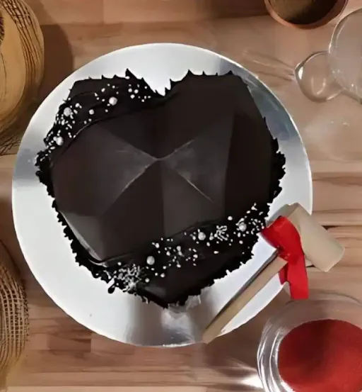 Dark Chocolate Pinata Heart Shape Cake