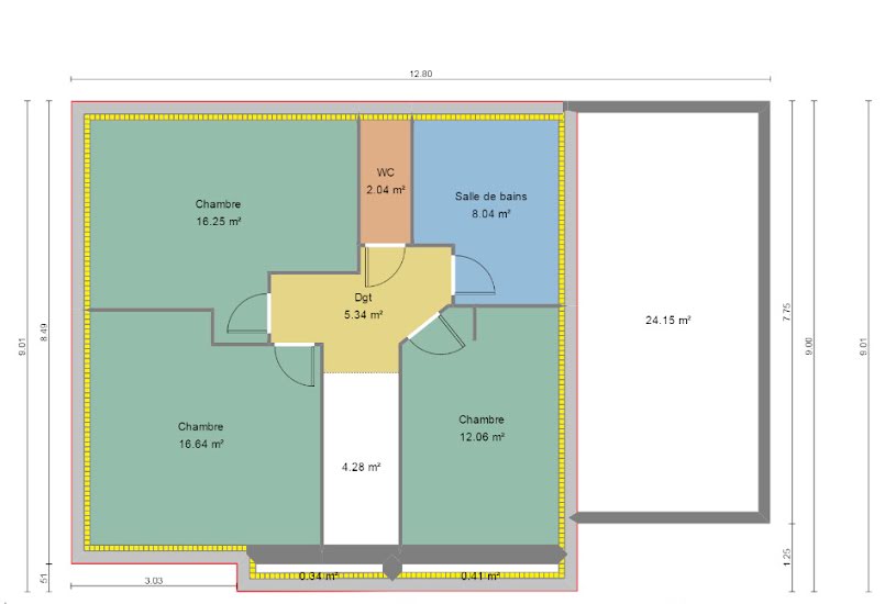  Vente Terrain + Maison - Terrain : 489m² - Maison : 100m² à Crosmières (72200) 