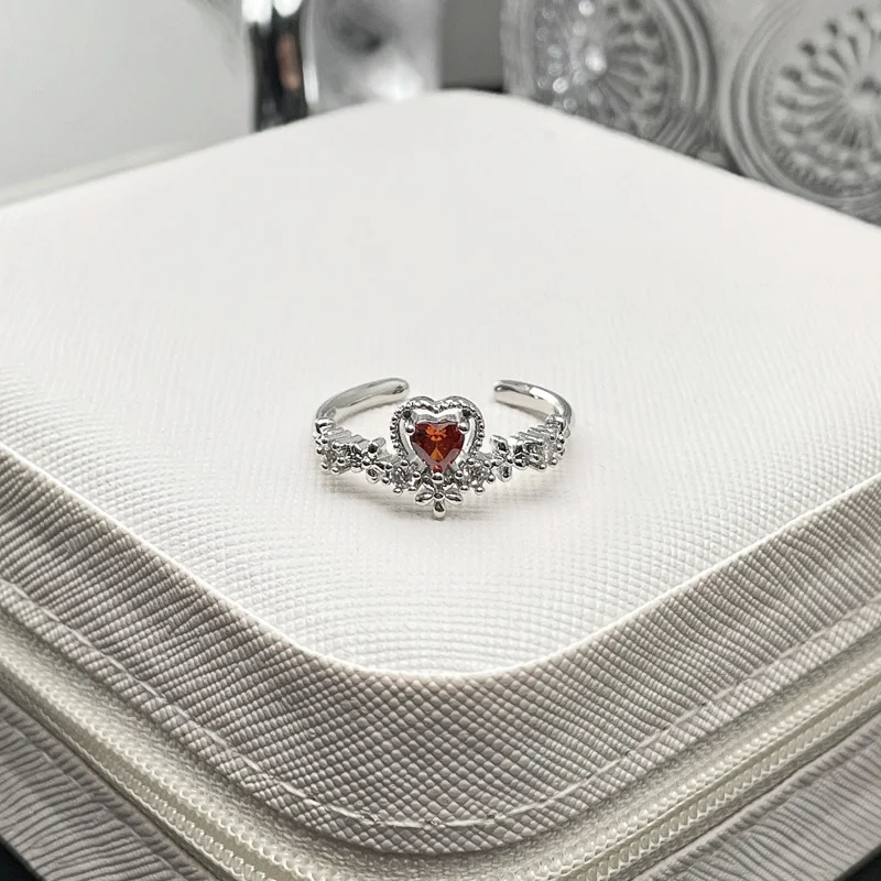 Title 7, Bague femme zircon micro-incrustée couronne ouv...