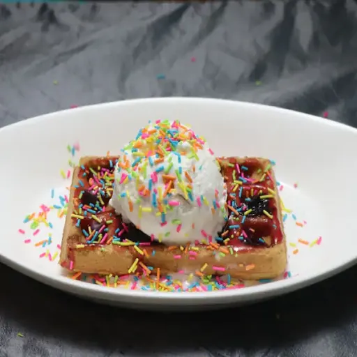 Blueberyy Ice Cream Waffle