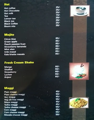 The Grand Cafe menu 