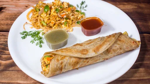 Double Egg Bhurji Roll