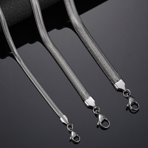 Title 6, Womens Stainless Steel Blade Chain Necklace, a...