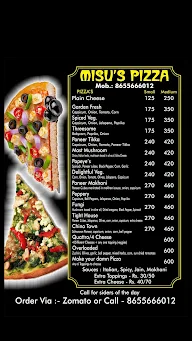 Misu's Pizza menu 1