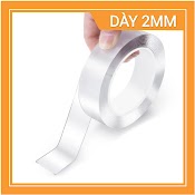 Băng Keo Nano 2 Mặt Siêu Dính Trong Suốt Dày 2Mm, Chất Liệu Acrylic Dán Mọi Vật Dụng