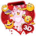 Baixar 3D Valentine Love Emoji Theme Instalar Mais recente APK Downloader