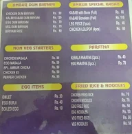 Ambur Dum Biryani menu 1