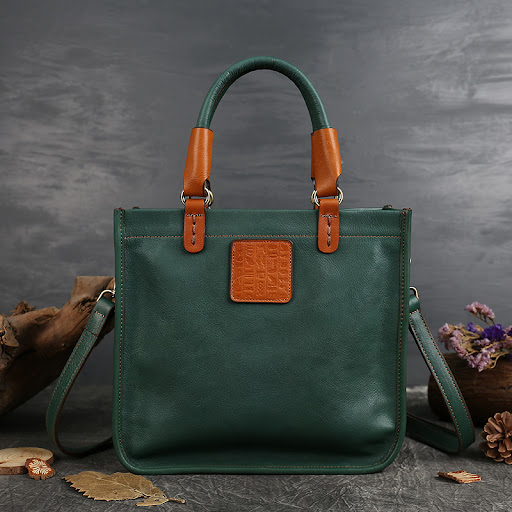 Title 4, Genuine Leather Handbag New First Layer Cowhide...