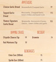 Flames Pizza menu 1