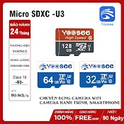 Thẻ Nhớ Micro Sdxc Yoosee 128Gb 64Gb 32Gb | Adata Dss 64Gb 32Gb Tốc Độ Cao C10 - Bảo Hành Chính Hãng