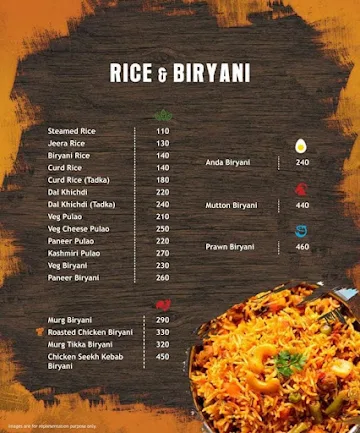 Lal Mirchi menu 