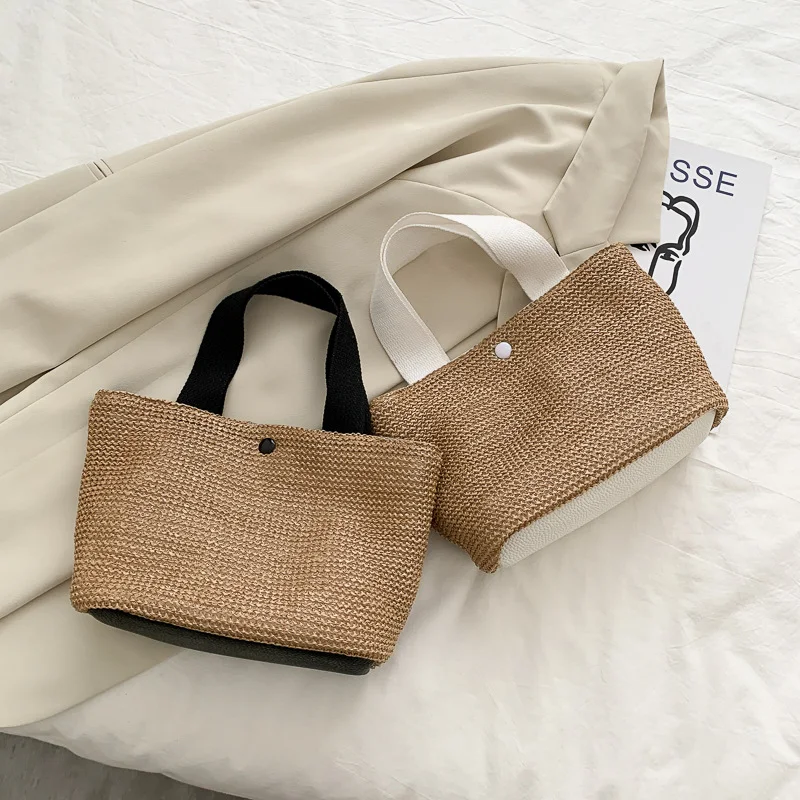 New Net Celebrity Seaside Summer Beach Vacation Fashion Woven Bag - Stylish and practical for beach trips. Perfect for s