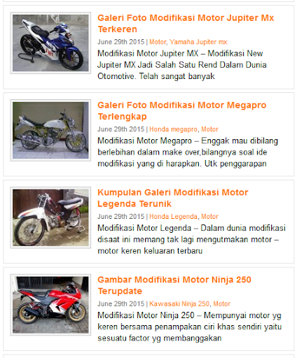 Modifikasi Motor Mobil