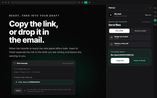 FileFast for Chrome and Gmail screenshot 5