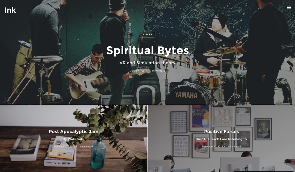 Ink Story Telling Blogging Tema WordPress