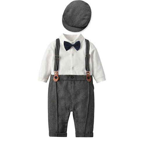 Title 2, Spring and Autumn British Style Baby Outfit wit...