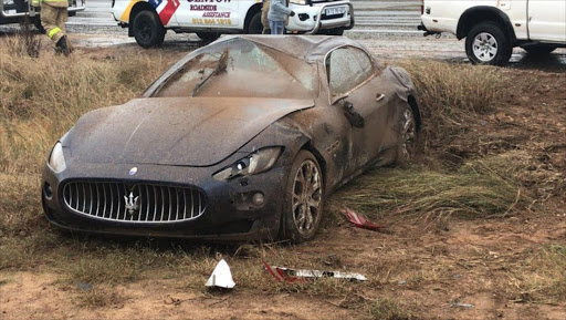 Wrecked Maserati brings Joburg to a standstill