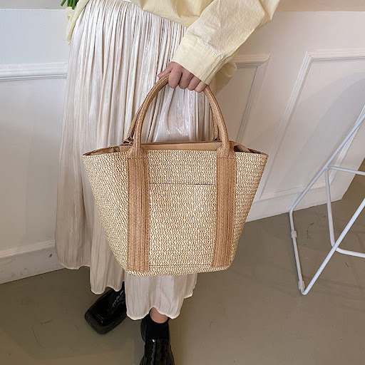 Title 1, Womens Simple Fashion Versatile Straw Handbag,...