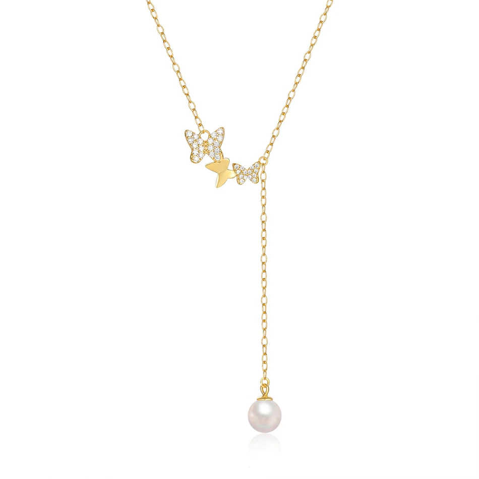 Colar de borboleta com diamantes em prata S925 feminino, charme e brilho. Um presente ideal para realçar sua beleza e estilo.