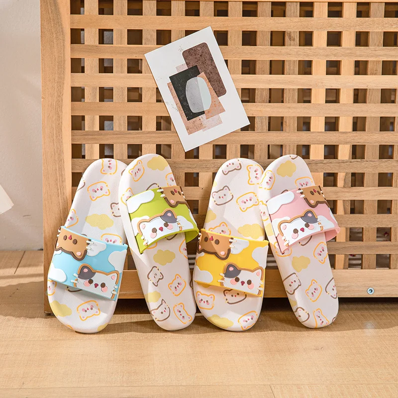 Kitty Cute Women's Interior Home Bathroom Non-slip Slippers, comfortable and safe, perfect for use at home, providing ex