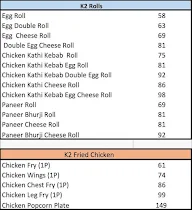 K2 Pizza menu 2