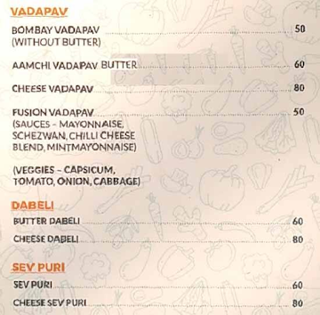 Aamchi Street Food menu 