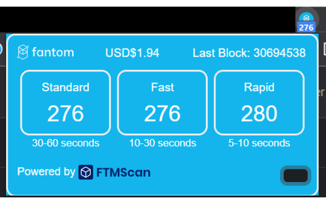 Fantom Gas Price Extension Preview image 1