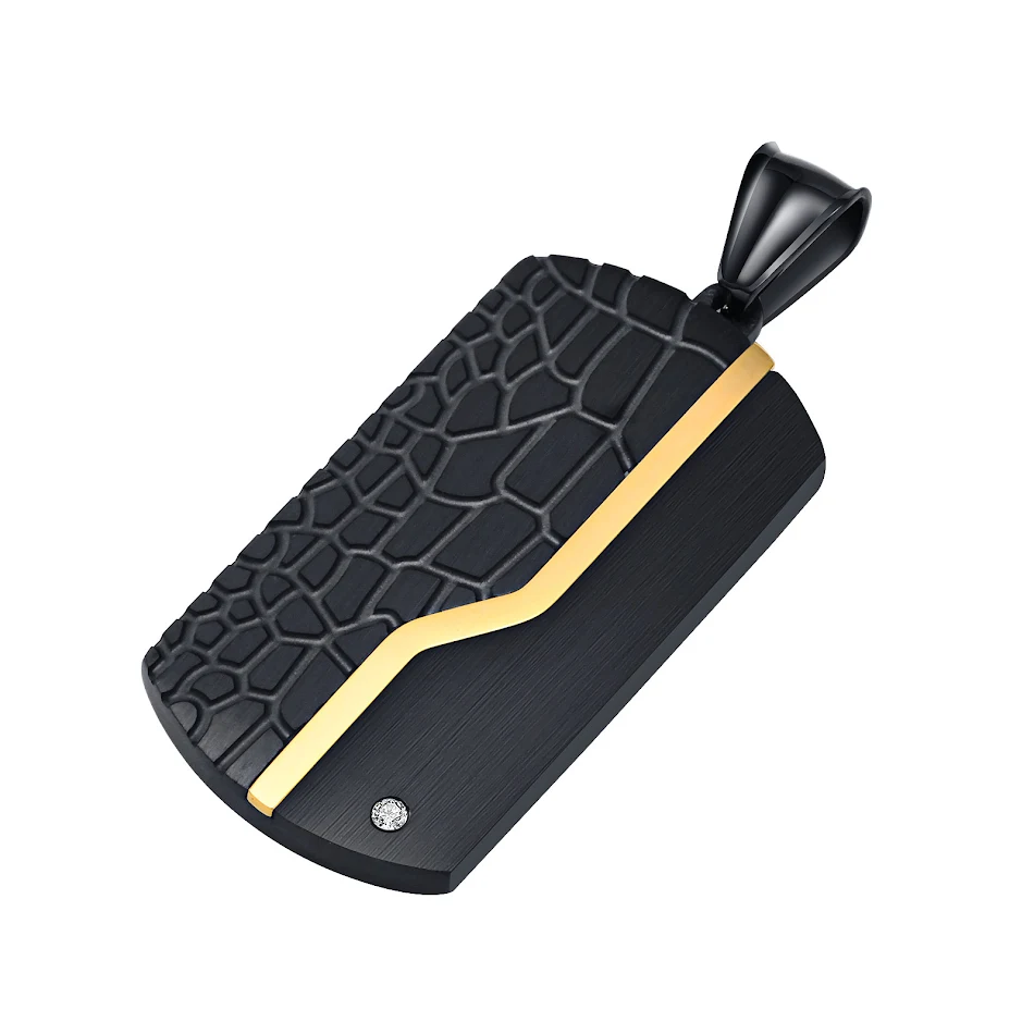 Collier pendentif en acier inoxydable pour homme, bijou de mode masculine. Élégant et résistant, parfait pour un usage quotidien ou comme cadeau.