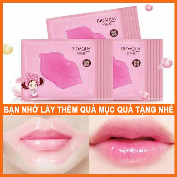 Mặt Nạ Môi Xốp Madela Xoá Thâm Cấp Ẩm, Mặt Nạ Dưỡng Môi Bioaqua Giúp Căng Bóng