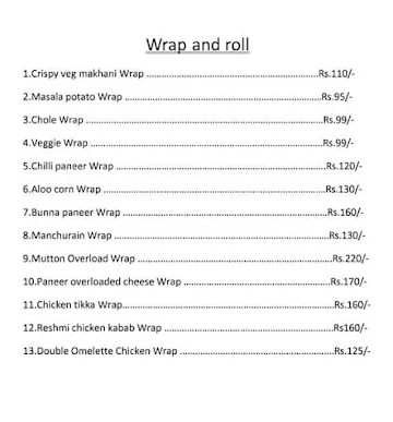 Wrap And Roll menu 