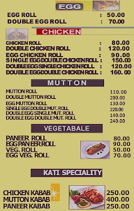 The Hot Kati Roll menu 1