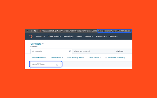 HubSpot Search Autofill Extension